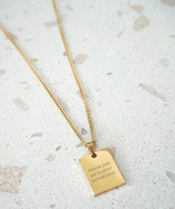 Cadena de Placa Rectangular - Imagen 2
